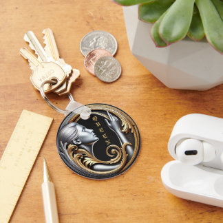 Metal Circle Schlüsselanhänger der Königin Kunst -