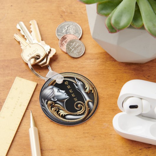 Metal Circle Schlüsselanhänger der Königin Kunst - (Schreibtisch)