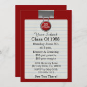 Metal-Clip-Notepapier-Wiedersehen Einladung (Vorne/Hinten)