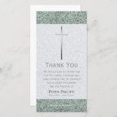 Metal Cross Stone 2 Beerdigung Danke Foto Card (Vorne/Hinten)