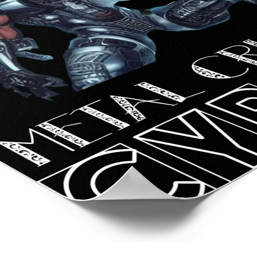 Metal Crusher Cyborg Poster (Ecke)