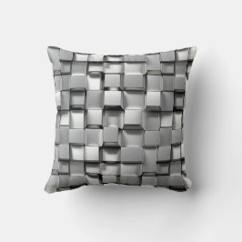 Metal Cube White Kissen
