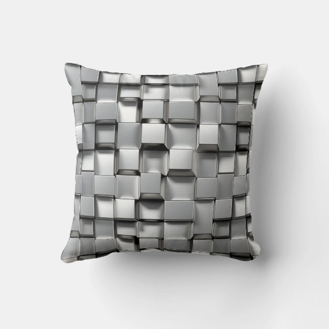 Metal Cube White Kissen (Rückseite)