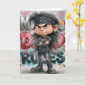 Metal Dad Rules Karte (Gelbe Blume)