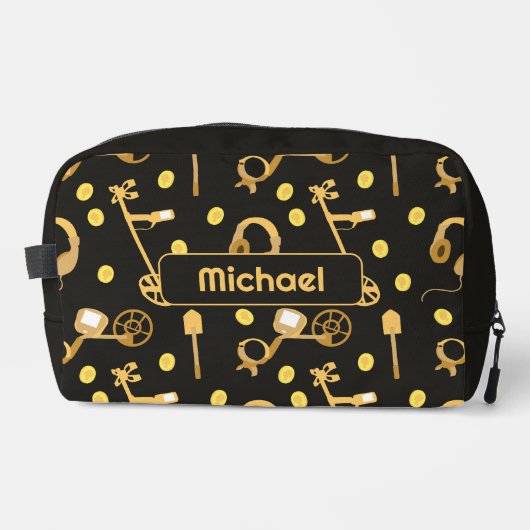 Metal Detecting Detectorist Pattern Personalised Waschbeutel (Vorderseite)