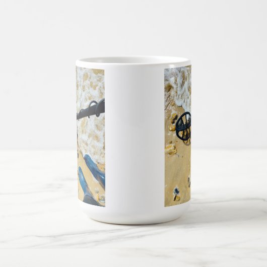 Metal Detection am Strand - Fun Gift Kaffeetasse (Mittel)
