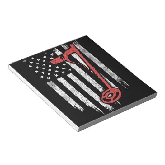 Metal Detection American Flag Notizblock (angewinkelt)