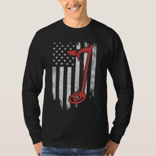 Metal Detection American Flag T-Shirt