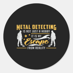 Metal Detection Gold Detectorist Geschenk Idee Runder Aufkleber