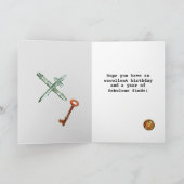 Metal Detection Happy Birthday Treasure Hunter Karte (Innenseite)