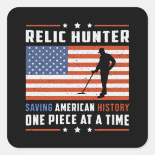 Metal Detector Detectorist Geschenk Idee Quadratischer Aufkleber