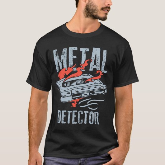 Metal Detector - Retro Metal Mixtape Design T-Shirt (Vorderseite)