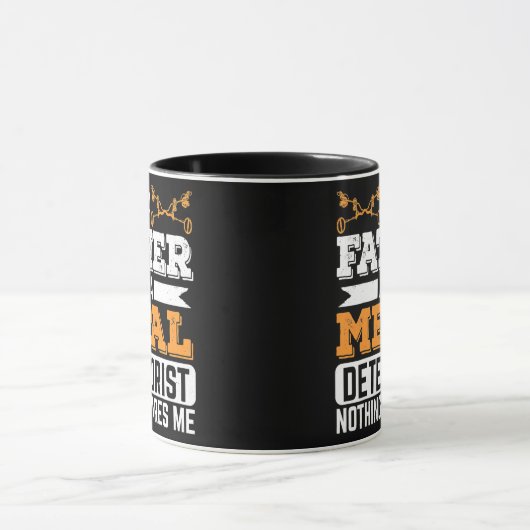Metal Detectorist Dad Father Metal Detecting Tasse (Zentrum)
