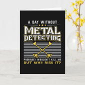 Metal Detectorist Gold-Geschenkidee Karte (Gelbe Blume)