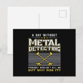 Metal Detectorist Gold-Geschenkidee Postkarte (Vorne/Hinten)