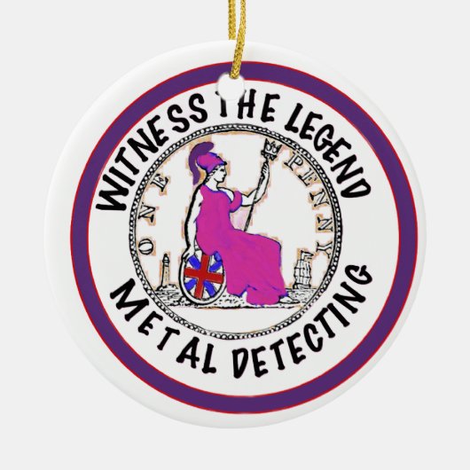 Metal Detectorist  Keramik Ornament (Vorne)
