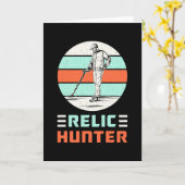 Metal Detectorist Retro Funny Gift Idee Karte (Gelbe Blume)