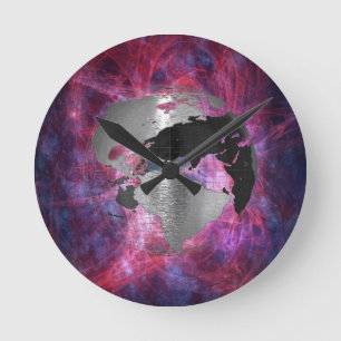 Metal Earth Globe Runde Wanduhr