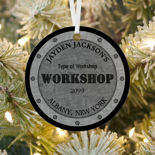 Metal Effect Shop Workshop Shed Man Cave Ornament Aus Metall (InSitu)