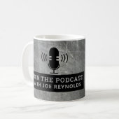Metal-Effekt, Podcaster, Podcast-Werbung Kaffeetasse (Vorderseite Links)