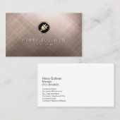 Metal Electric Plug Icon Electrician Business Card Visitenkarte (Vorne/Hinten)
