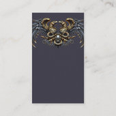 Metal Fan Badetuch Adler mit Totenkopf Visitenkarte (Rückseite)