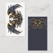 Metal Fan Badetuch Adler mit Totenkopf Visitenkarte (Vorne/Hinten)