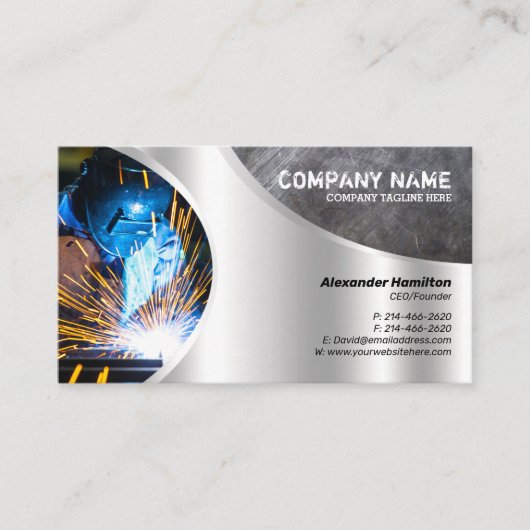 Metal Finish Business Card Visitenkarte (Vorderseite)