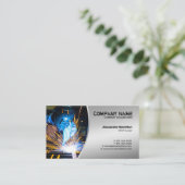 Metal Finish Business Card Visitenkarte (Stehend Vorderseite)