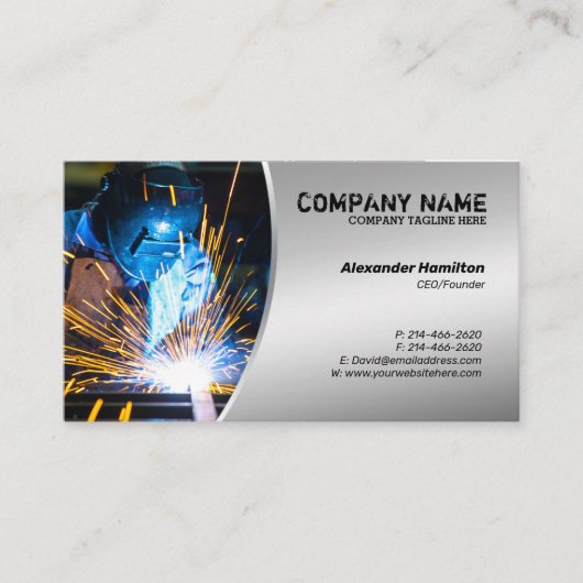 Metal Finish Business Card Visitenkarte (Vorderseite)