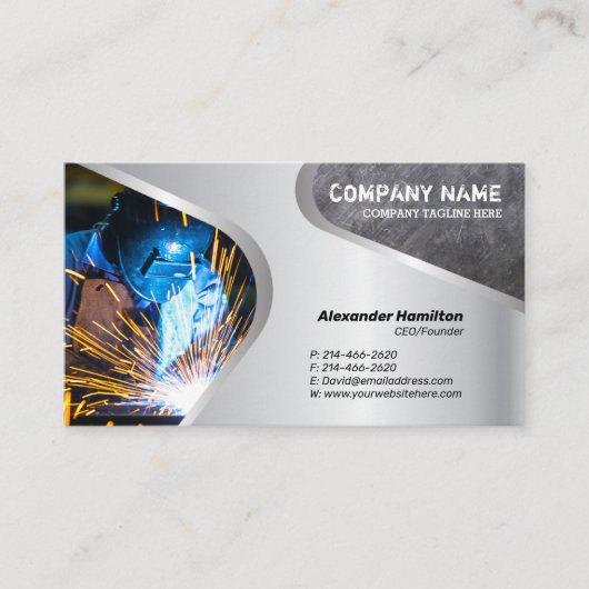 Metal Finish Business Card Visitenkarte (Vorderseite)