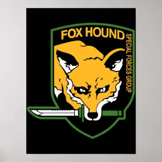 Metal Gear Solid Fox Hound Emblem Classic TShirt Poster (Vorne)