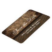 Metal Gears Save the Date Flexi Magnet, Braun Magnet (Linke Seite)
