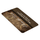 Metal Gears Save the Date Flexi Magnet, Braun Magnet (Rechte Seite)