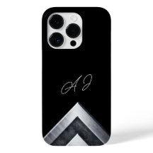 Metal Geometric Mit Monogramm Black