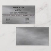 Metal Geschäfts-Karte 2,0 - silbernes Info-Bar Visitenkarte (Vorne/Hinten)