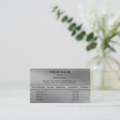 Metal Geschäfts-Karte 2,0 - silbernes Info-Bar Visitenkarte (Stehend Vorderseite)