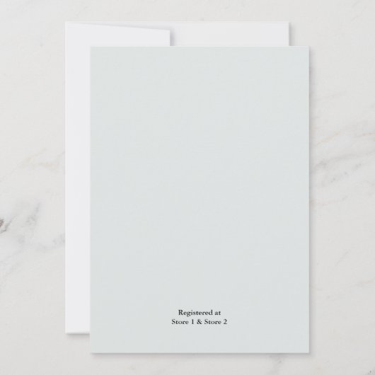 Metal Glam Shiny High End Silver Brautparty Einladung (Rückseite)