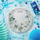 Metal Glam Shiny High End Silver Brautparty Pappteller (Party)