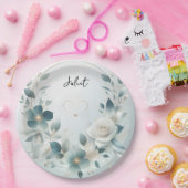 Metal Glam Shiny High End Silver Brautparty Pappteller (Party)