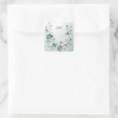 Metal Glam Shiny High End Silver Brautparty Quadratischer Aufkleber (Tasche)