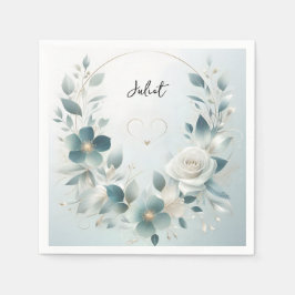 Metal Glam Shiny High End Silver Brautparty Serviette