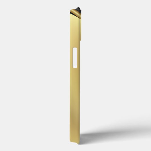 Metal Glitzer Look 3-D Gold Monogram Wave Case-Mate iPhone Hülle (Rückseite / Rechts)