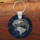Metal Global Map Schlüsselanhänger (Vorderseite)