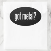 Metal got? ovaler aufkleber (Tasche)