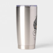 Metal Goth Mama Halloween Antique Baby Carriage Thermobecher (Vorderseite)