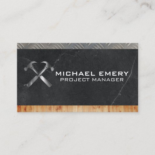 Metal Hammers | Metall | Holz | Steel Visitenkarte (Vorderseite)