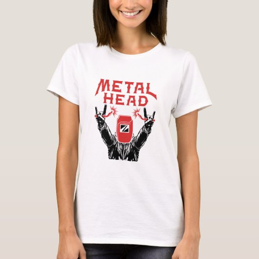 Metal Head Funny Welder Welding Helmet T-Shirt (Vorderseite)