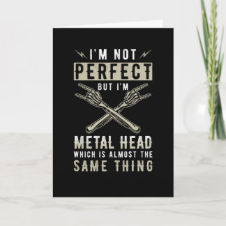 Metal Head Metal Music Fan Saying Karte