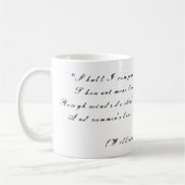 Metal Heart mit Shakespeares Sonnet 18 Coffee Mu Kaffeetasse (Links)